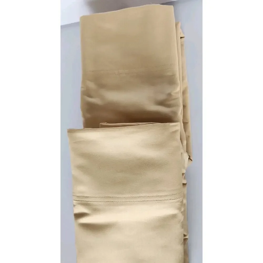 1500 Thread Count Luxury Egyptian Cotton Sateen 2 King Pillowcases NOS Cafe
